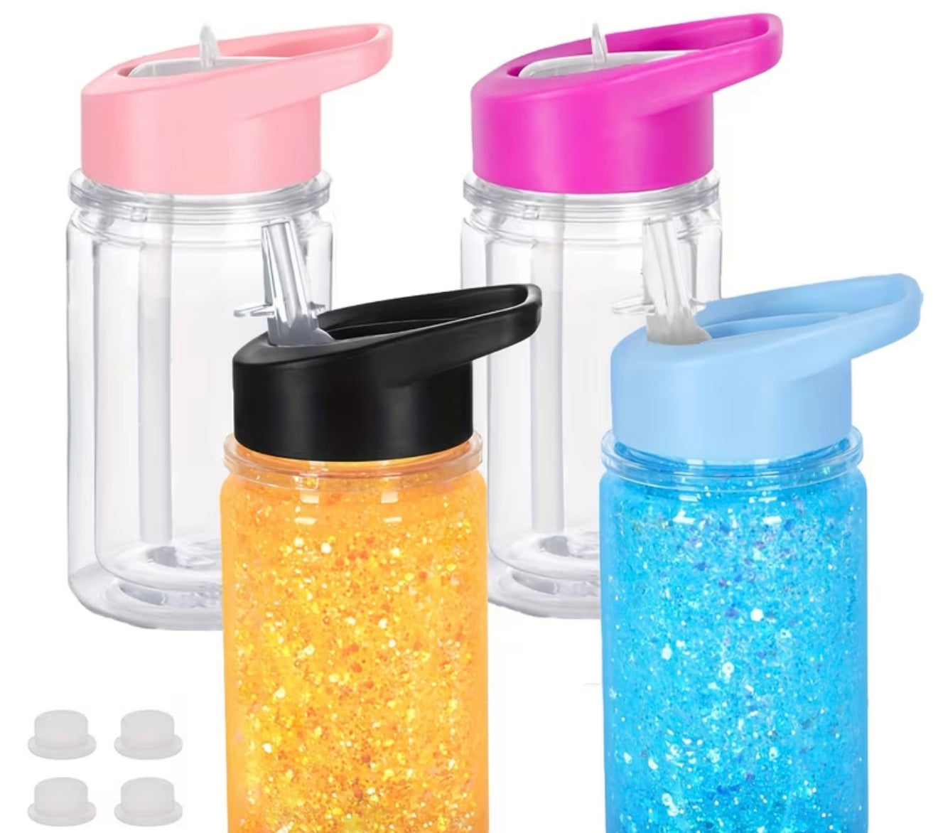 10 Oz Custom Snow Globe Kids Flip-Straw cup